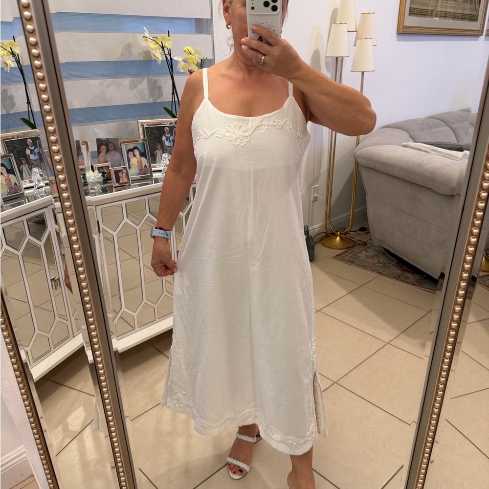 Elegant white Lace Slip Dress